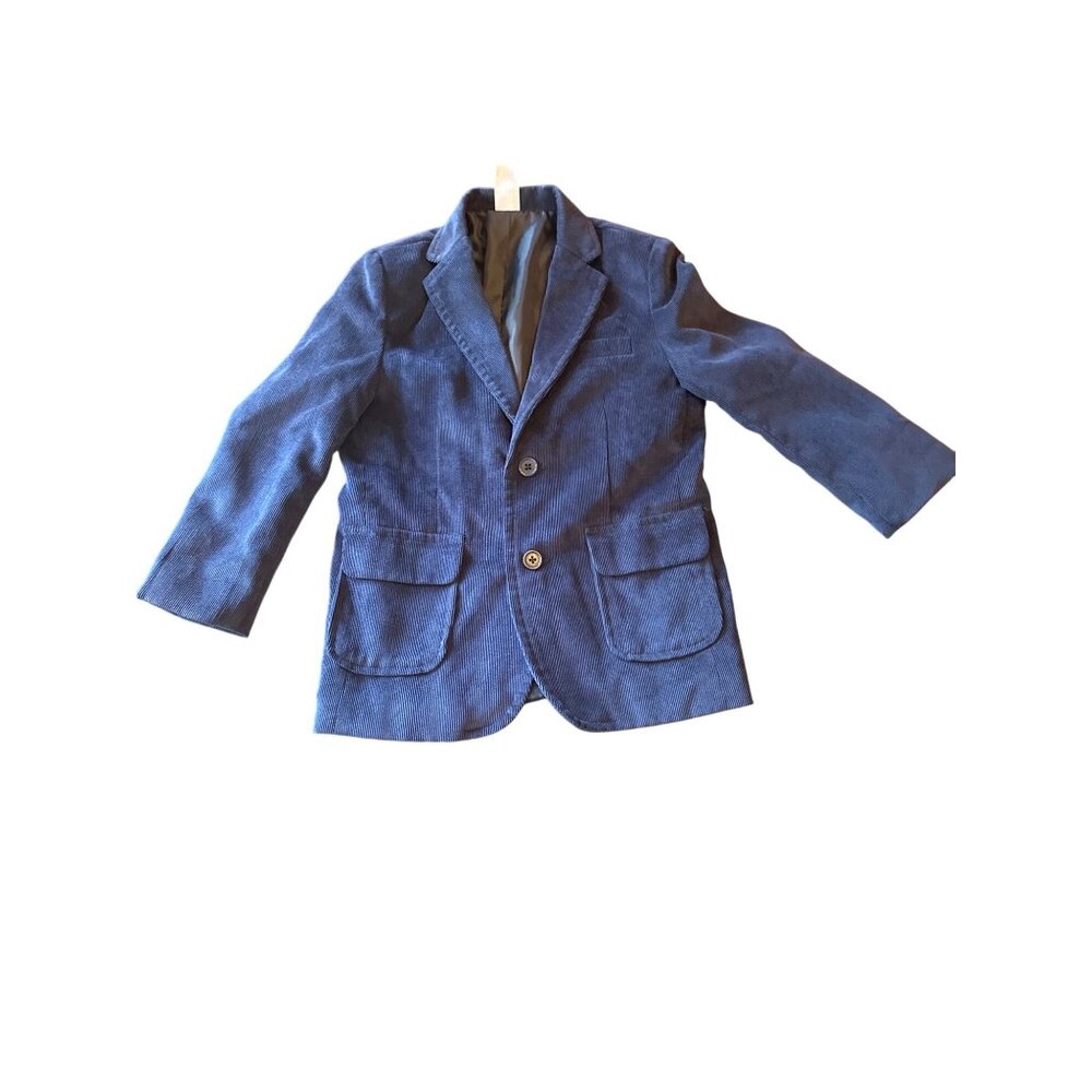 Lito Childrens Wear Navy‎ Corduroy Blazer Jacket Size 5 Polyester Blend